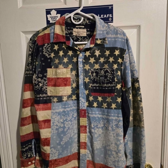 Ralph Lauren Other - Men's Vintage Ralph Lauren Patchwork American Flag Shirt